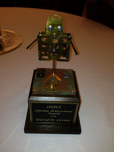 OSFCI Life Achievement Award trophy