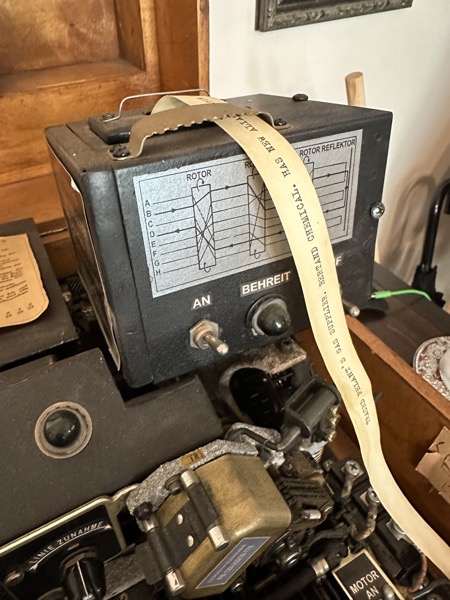 Enigma Machine prop paper tape printer